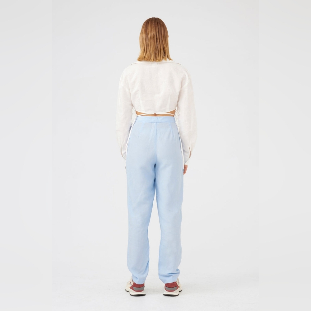 Saks Fifth Ave-THE FIFTH LABEL Acclaimed Pant in Sky Blue —new with tag - Picture 4 of 11
